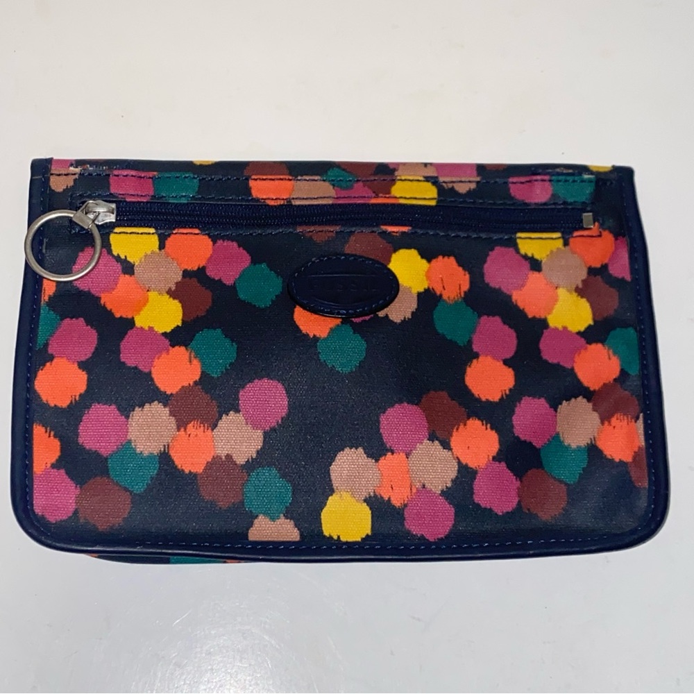 Fossil Keyper Navy Blue With Abstract Floral Desi… - image 7